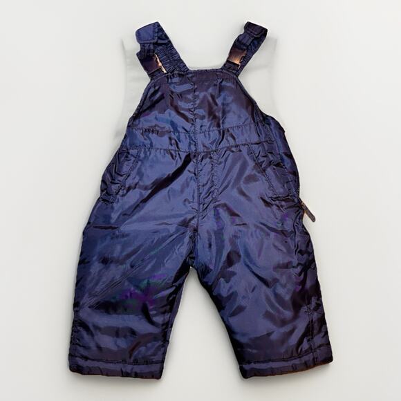 OshKosh B’gosh 12M Navy Snow Bib Overalls Toddler Winter Ski Pants - Picture 1 of 3